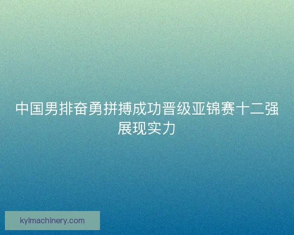 中国男排奋勇拼搏成功晋级亚锦赛十二强展现实力